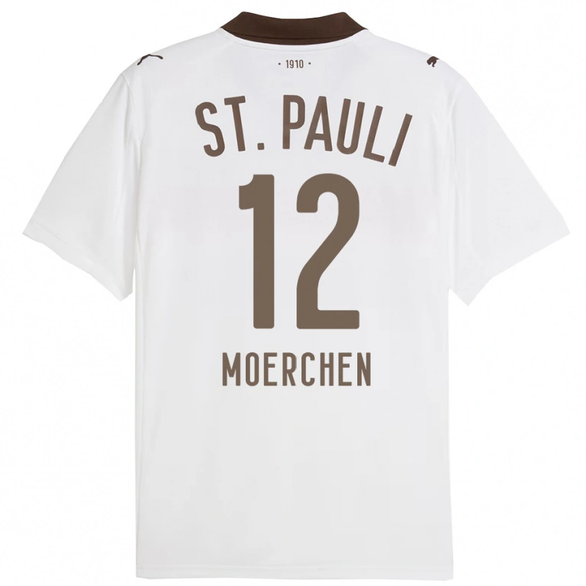 Danxen Herren Theo Moerchen #12 Weiß Rot Auswärtstrikot Trikot 2025/26 T-Shirt
