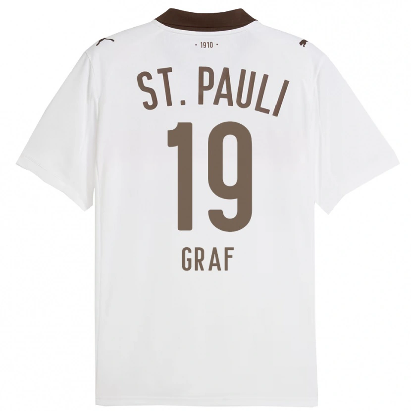 Danxen Herren Alexander Graf #19 Weiß Rot Auswärtstrikot Trikot 2025/26 T-Shirt