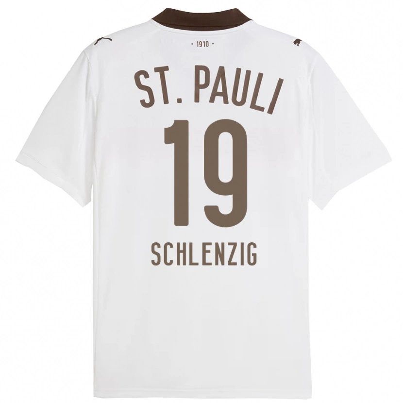 Danxen Herren Lilius Schlenzig #19 Weiß Rot Auswärtstrikot Trikot 2025/26 T-Shirt