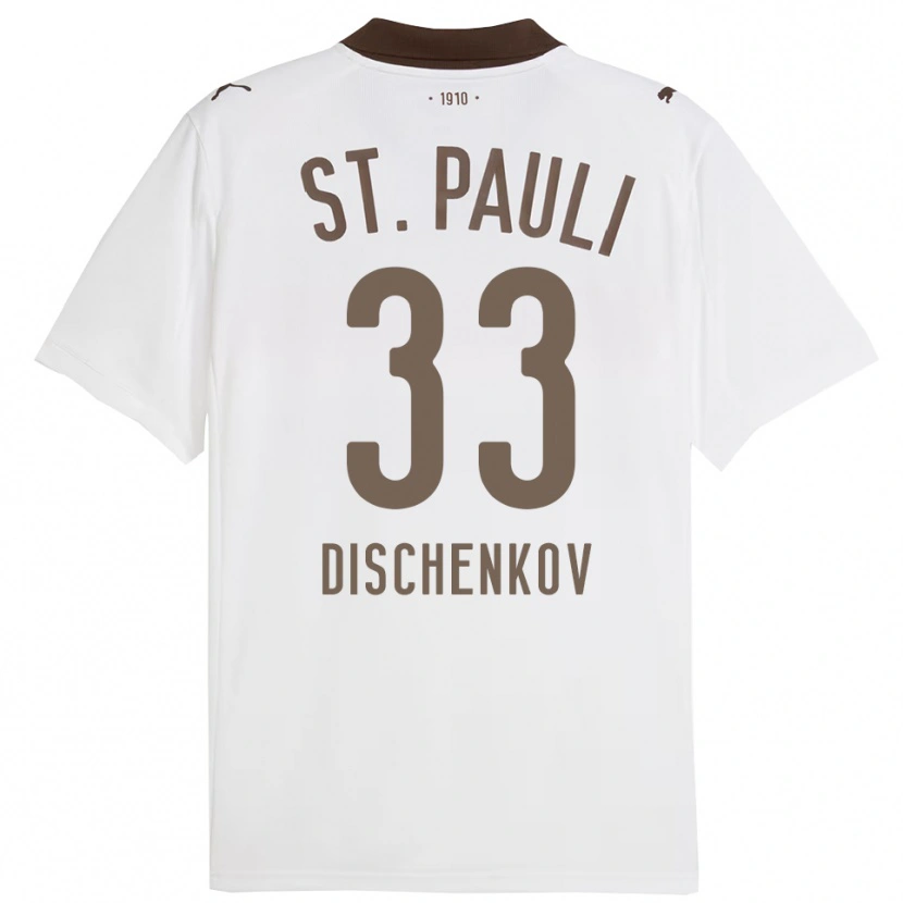 Danxen Herren Dimitri Dischenkov #33 Weiß Rot Auswärtstrikot Trikot 2025/26 T-Shirt