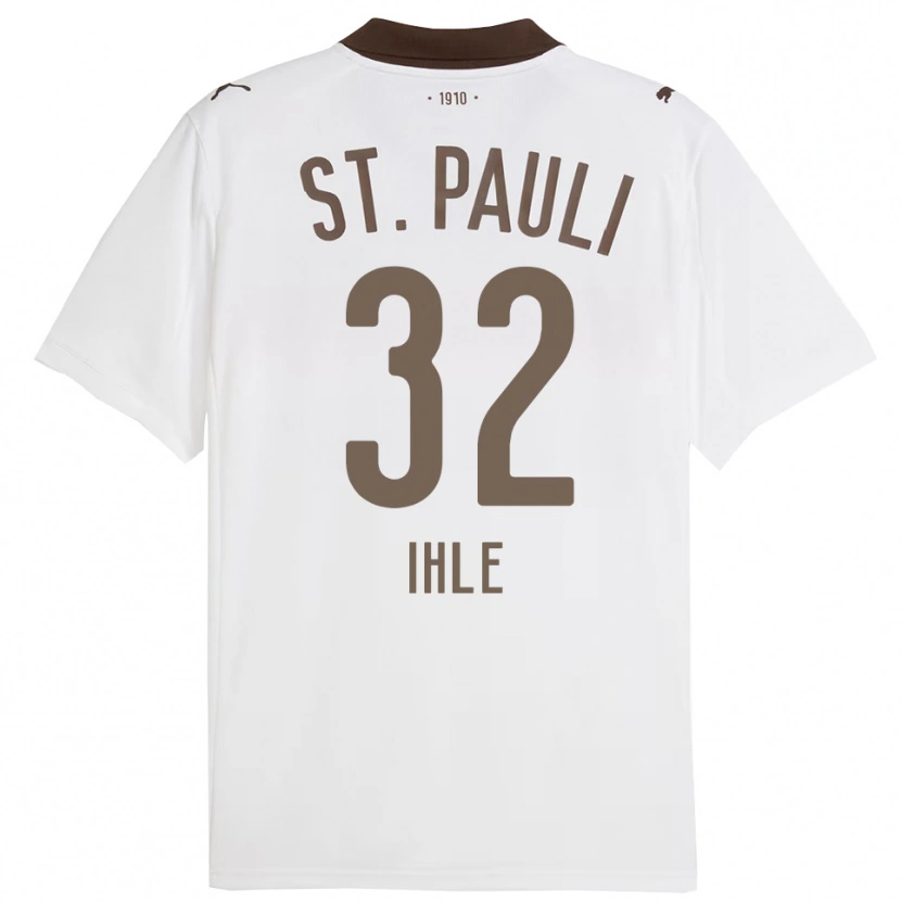 Danxen Herren Friederike Ihle #32 Weiß Rot Auswärtstrikot Trikot 2025/26 T-Shirt