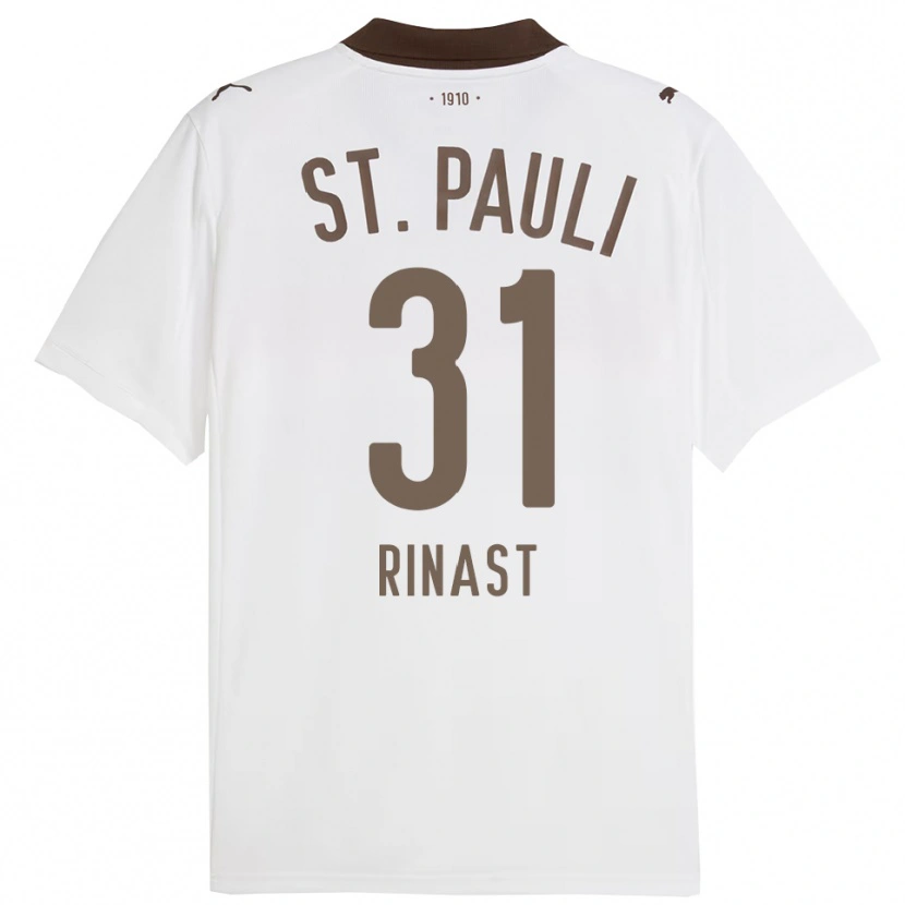 Danxen Herren Rachel Rinast #31 Weiß Rot Auswärtstrikot Trikot 2025/26 T-Shirt