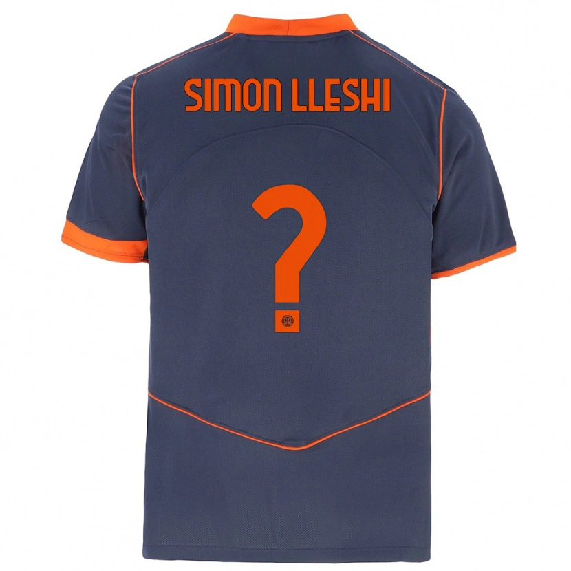 Danxen Herren Simon Lleshi #0 Grau Orange Ausweichtrikot Trikot 2025/26 T-Shirt