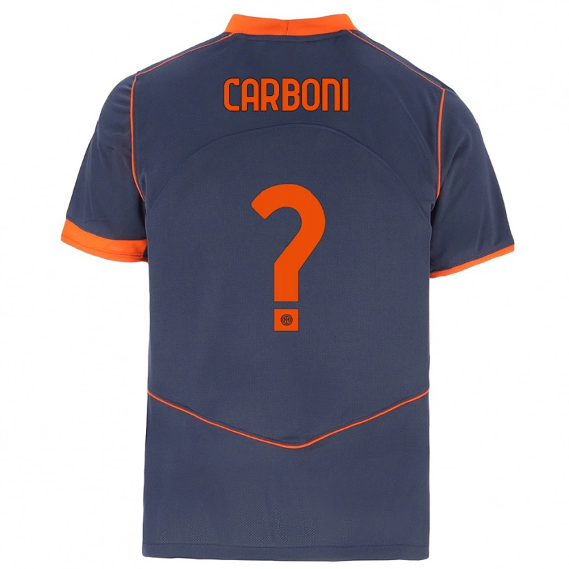 Danxen Herren Cristiano Carboni #0 Grau Orange Ausweichtrikot Trikot 2025/26 T-Shirt