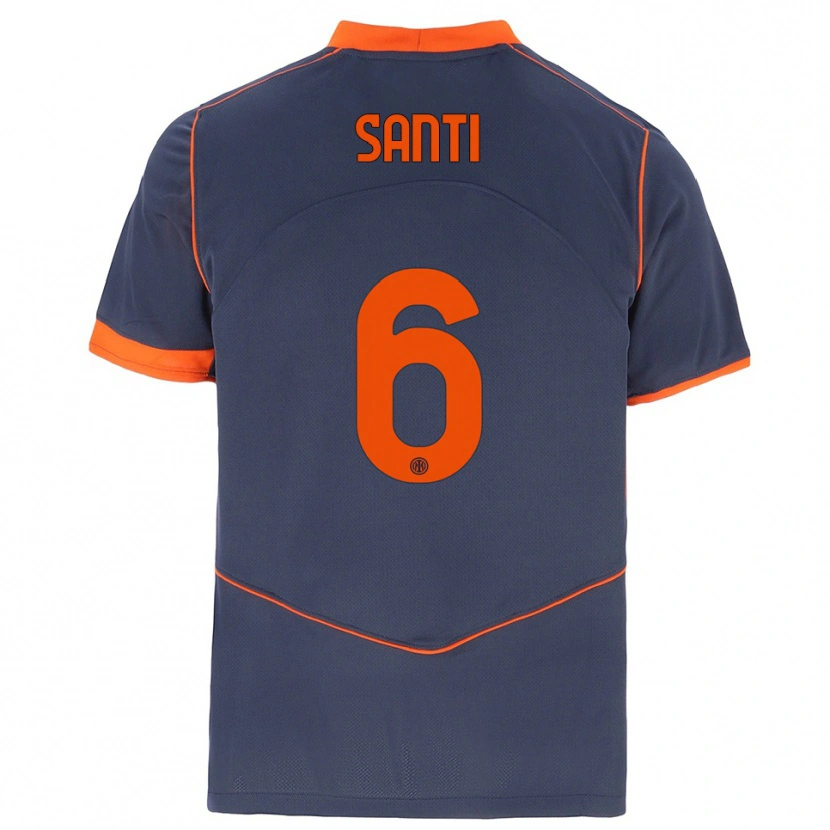 Danxen Herren Irene Santi #6 Grau Orange Ausweichtrikot Trikot 2025/26 T-Shirt