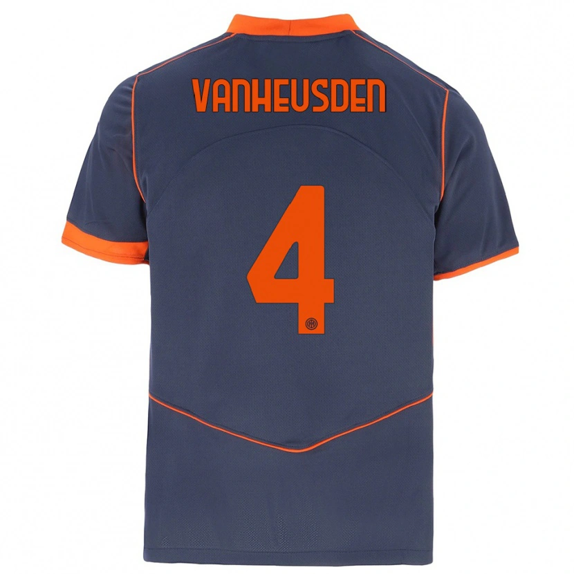 Danxen Herren Zinho Vanheusden #4 Grau Orange Ausweichtrikot Trikot 2025/26 T-Shirt