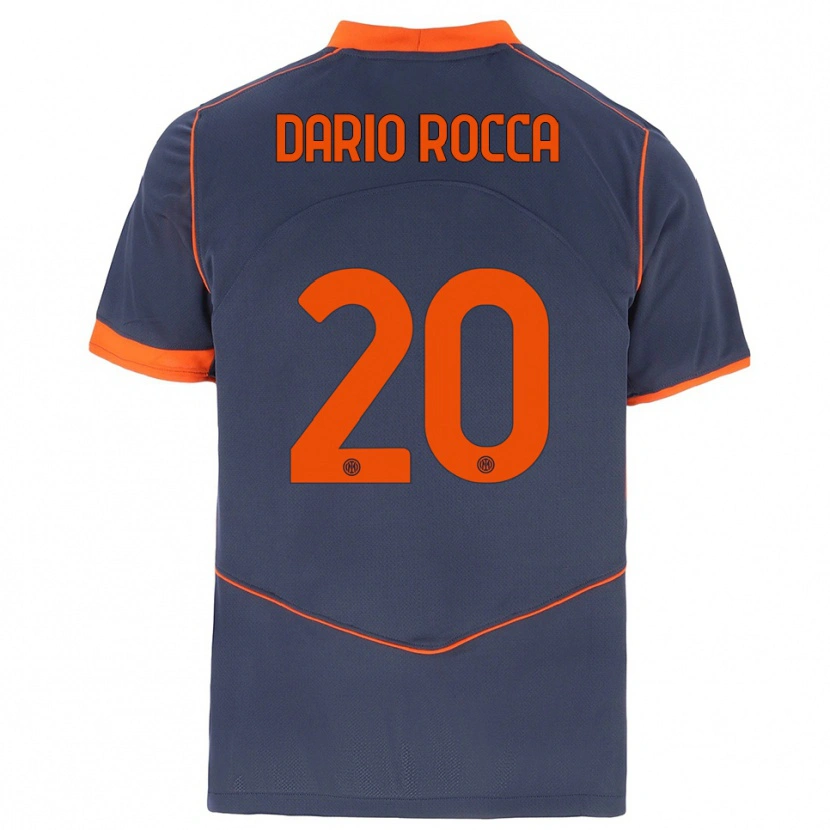 Danxen Herren Edoardo Dario Rocca #20 Grau Orange Ausweichtrikot Trikot 2025/26 T-Shirt