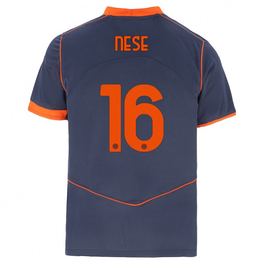 Danxen Herren Alessio Nese #16 Grau Orange Ausweichtrikot Trikot 2025/26 T-Shirt