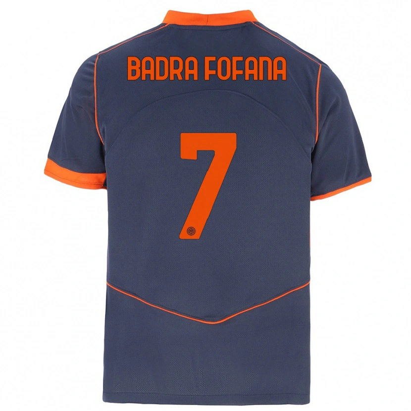 Danxen Herren Aliou Badra Fofana #7 Grau Orange Ausweichtrikot Trikot 2025/26 T-Shirt
