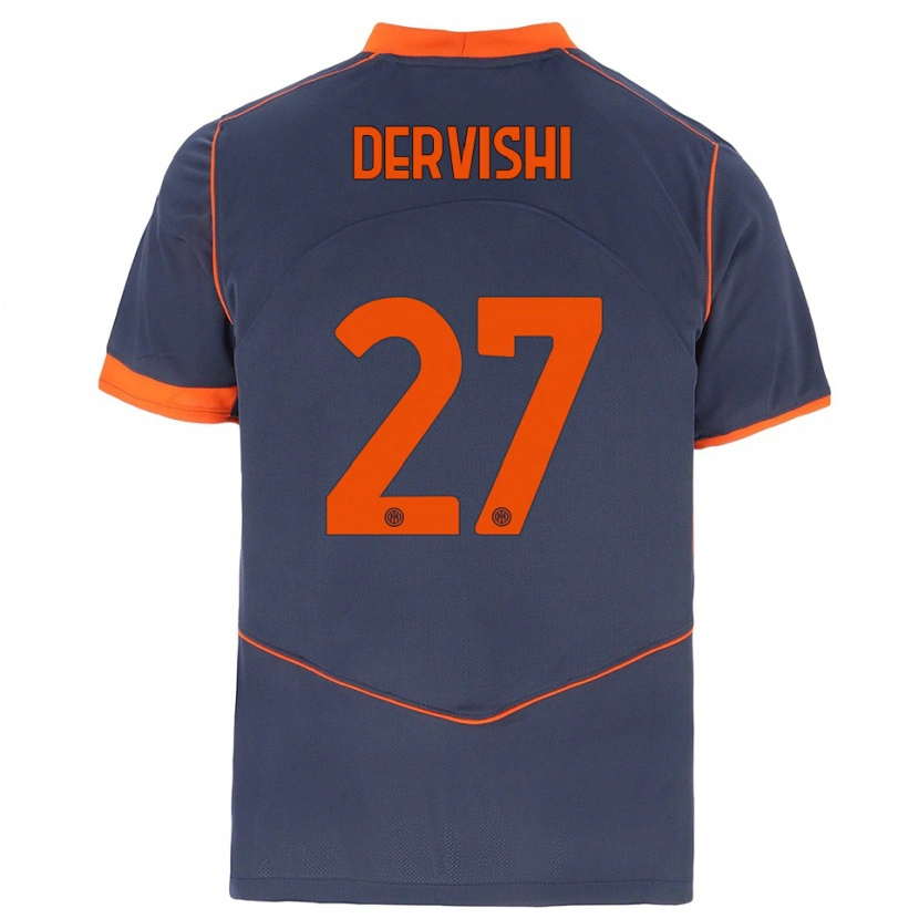 Danxen Herren Kristian Dervishi #27 Grau Orange Ausweichtrikot Trikot 2025/26 T-Shirt