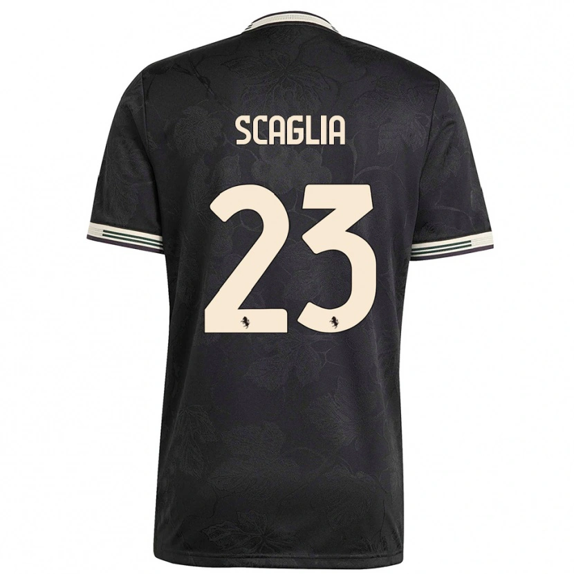 Danxen Herren Filippo Scaglia #23 Schwarz Weiß Grün Ausweichtrikot Trikot 2025/26 T-Shirt