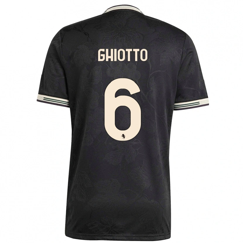 Danxen Herren Alessandro Ghiotto #6 Schwarz Weiß Grün Ausweichtrikot Trikot 2025/26 T-Shirt