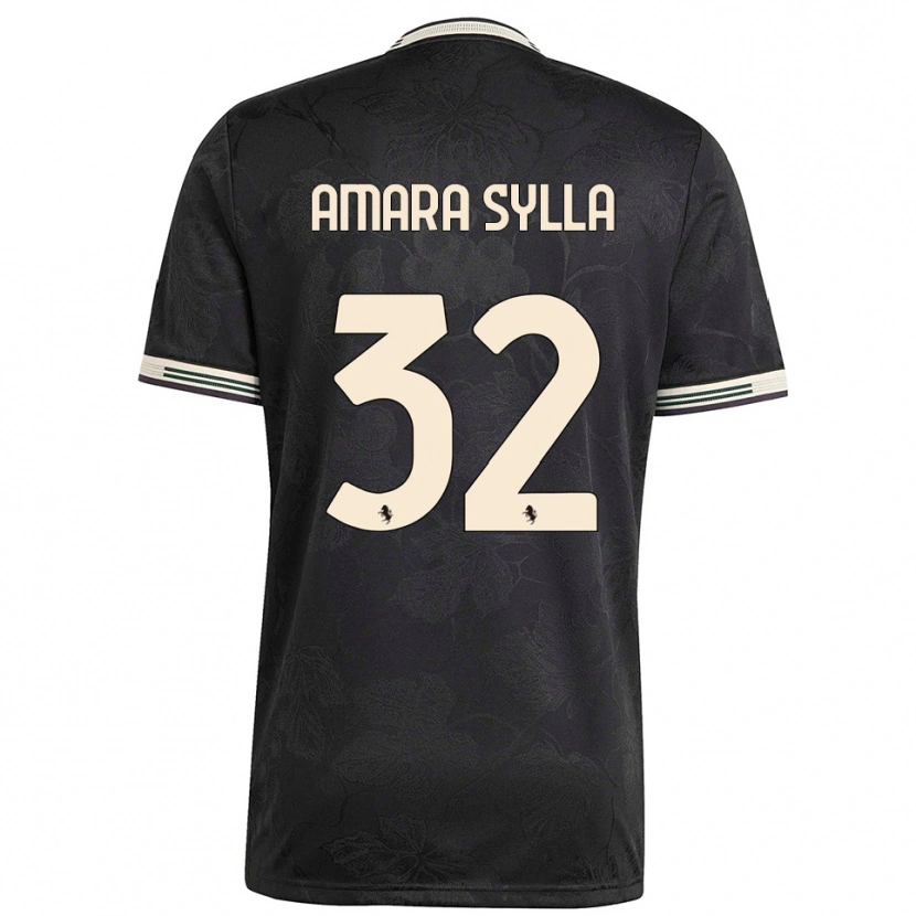 Danxen Herren Idris Amara Sylla #32 Schwarz Weiß Grün Ausweichtrikot Trikot 2025/26 T-Shirt