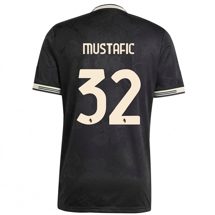Danxen Herren Emma Mustafic #32 Schwarz Weiß Grün Ausweichtrikot Trikot 2025/26 T-Shirt