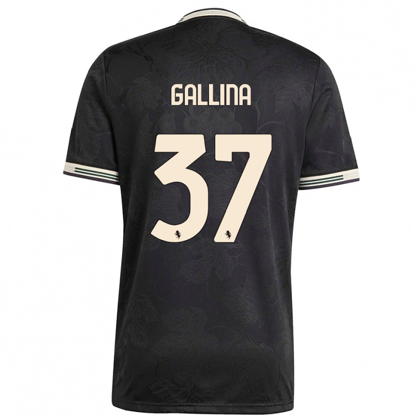 Danxen Herren Arianna Gallina #37 Schwarz Weiß Grün Ausweichtrikot Trikot 2025/26 T-Shirt