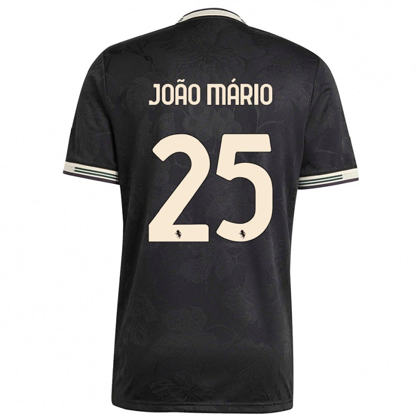 Danxen Herren João Mário #25 Schwarz Weiß Grün Ausweichtrikot Trikot 2025/26 T-Shirt