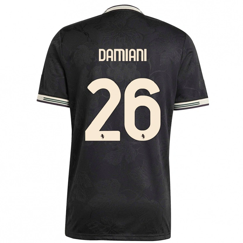 Danxen Herren Samuele Damiani #26 Schwarz Weiß Grün Ausweichtrikot Trikot 2025/26 T-Shirt