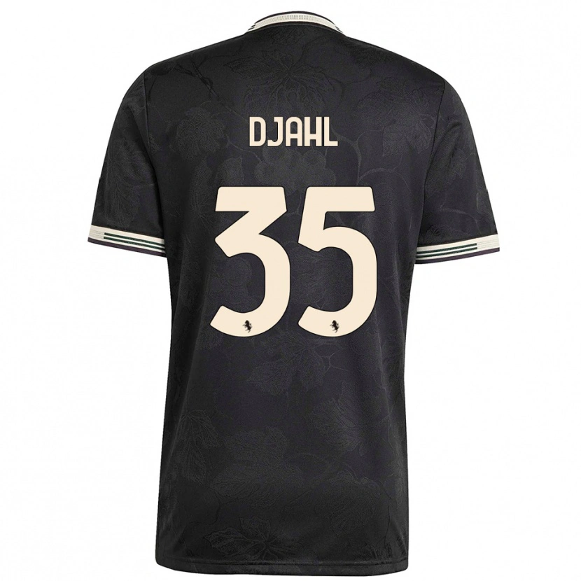 Danxen Herren Rayan Djahl #35 Schwarz Weiß Grün Ausweichtrikot Trikot 2025/26 T-Shirt
