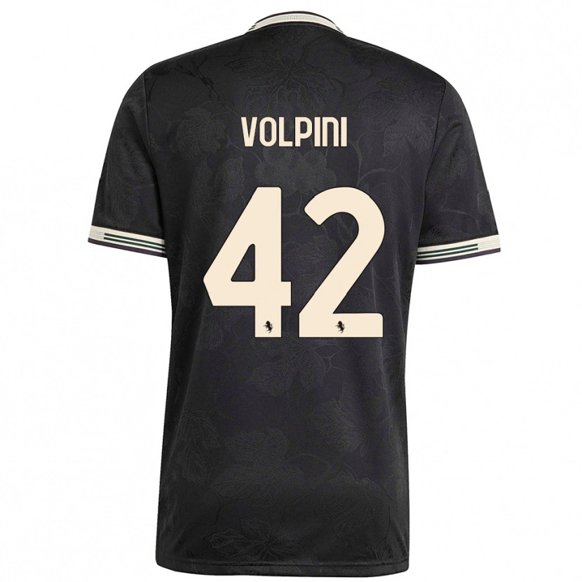Danxen Herren Viola Volpini #42 Schwarz Weiß Grün Ausweichtrikot Trikot 2025/26 T-Shirt