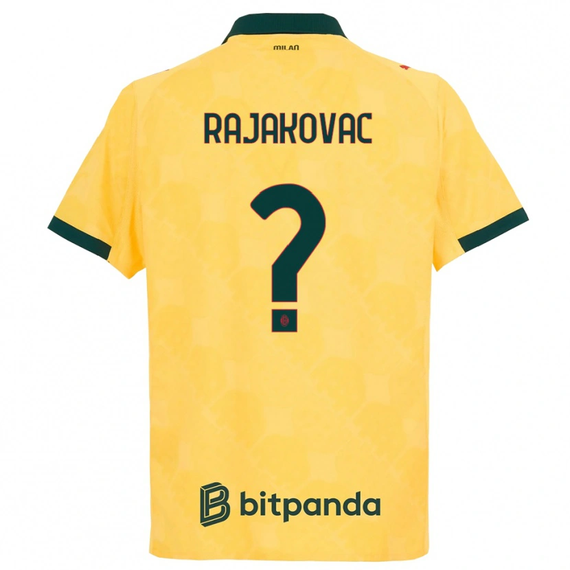 Danxen Herren Mihajlo Rajakovac #0 Gelb Schwarz Ausweichtrikot Trikot 2025/26 T-Shirt