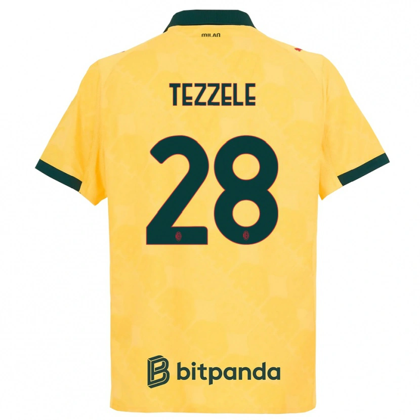 Danxen Herren Matteo Tezzele #28 Gelb Schwarz Ausweichtrikot Trikot 2025/26 T-Shirt