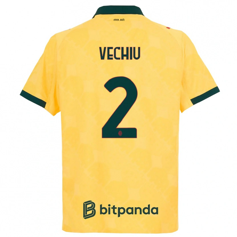 Danxen Herren Christian Vechiu #2 Gelb Schwarz Ausweichtrikot Trikot 2025/26 T-Shirt