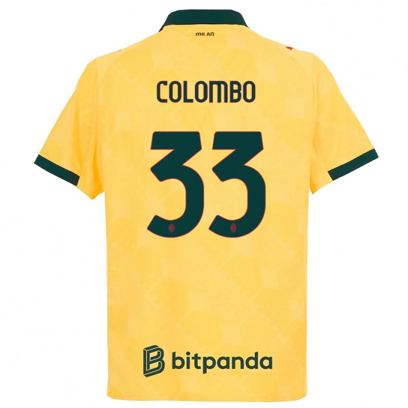 Danxen Herren Federico Colombo #33 Gelb Schwarz Ausweichtrikot Trikot 2025/26 T-Shirt