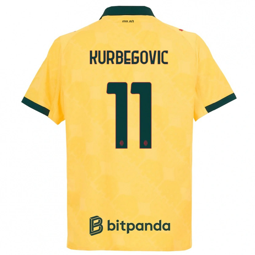 Danxen Herren Dino Kurbegovic #11 Gelb Schwarz Ausweichtrikot Trikot 2025/26 T-Shirt