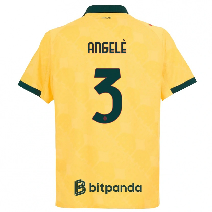 Danxen Herren Gregorio Angelè #3 Gelb Schwarz Ausweichtrikot Trikot 2025/26 T-Shirt