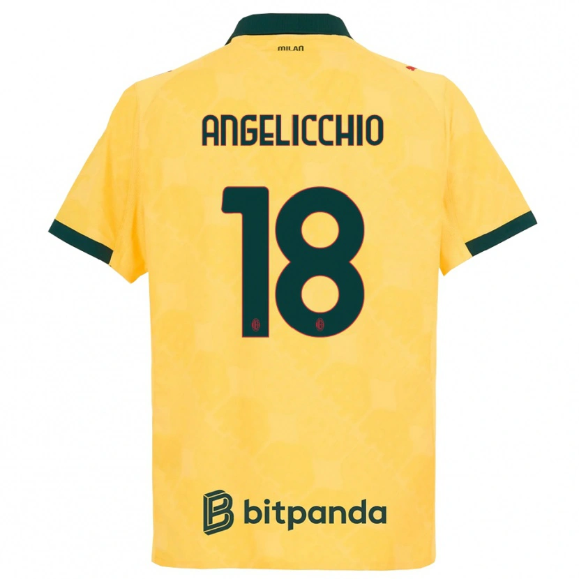 Danxen Herren Mattia Angelicchio #18 Gelb Schwarz Ausweichtrikot Trikot 2025/26 T-Shirt