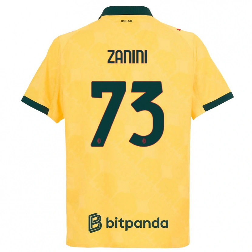 Danxen Herren Paola Zanini #73 Gelb Schwarz Ausweichtrikot Trikot 2025/26 T-Shirt