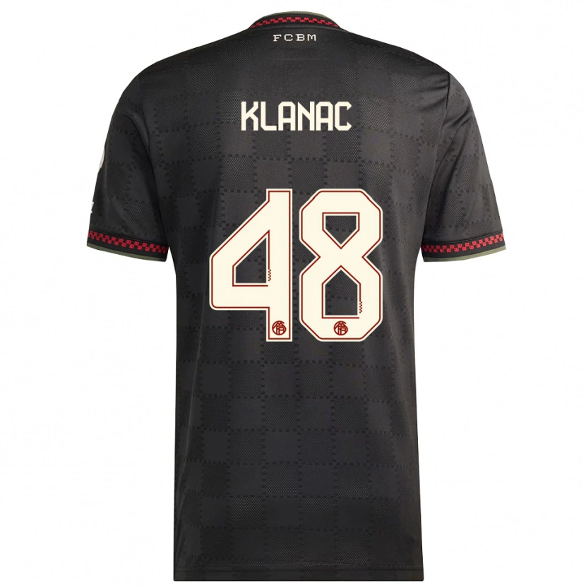 Danxen Herren Leon Klanac #48 Schwarz Weiß Ausweichtrikot Trikot 2025/26 T-Shirt