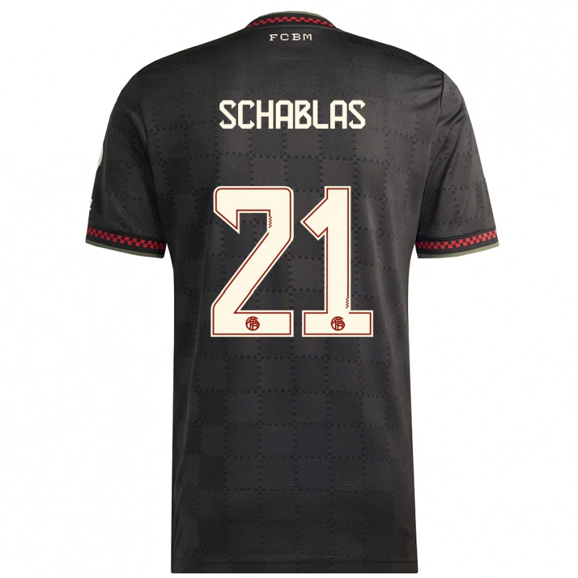 Danxen Herren Matteo Schablas #21 Schwarz Weiß Ausweichtrikot Trikot 2025/26 T-Shirt