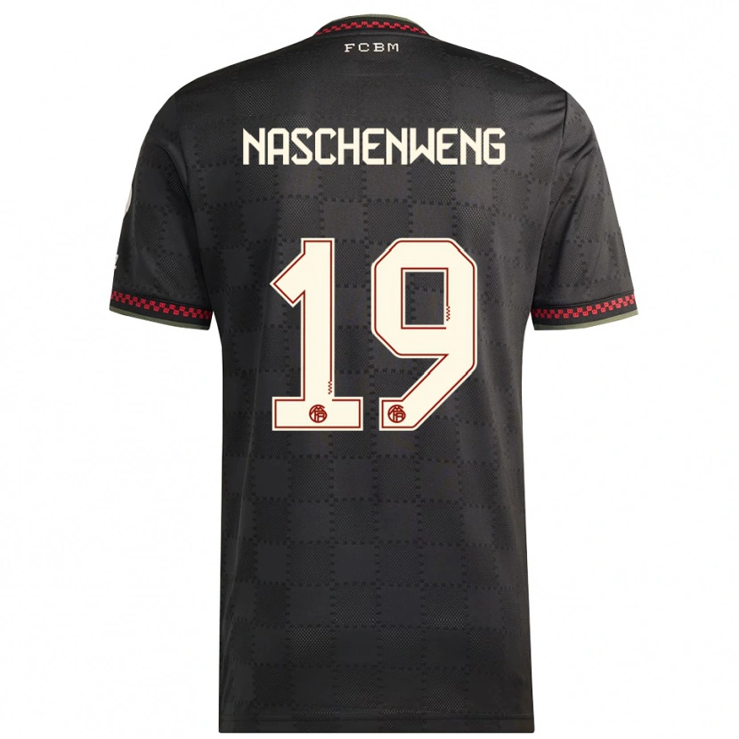 Danxen Herren Katharina Naschenweng #19 Schwarz Weiß Ausweichtrikot Trikot 2025/26 T-Shirt