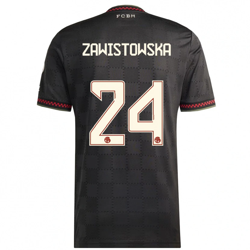 Danxen Herren Weronika Zawistowska #24 Schwarz Weiß Ausweichtrikot Trikot 2025/26 T-Shirt