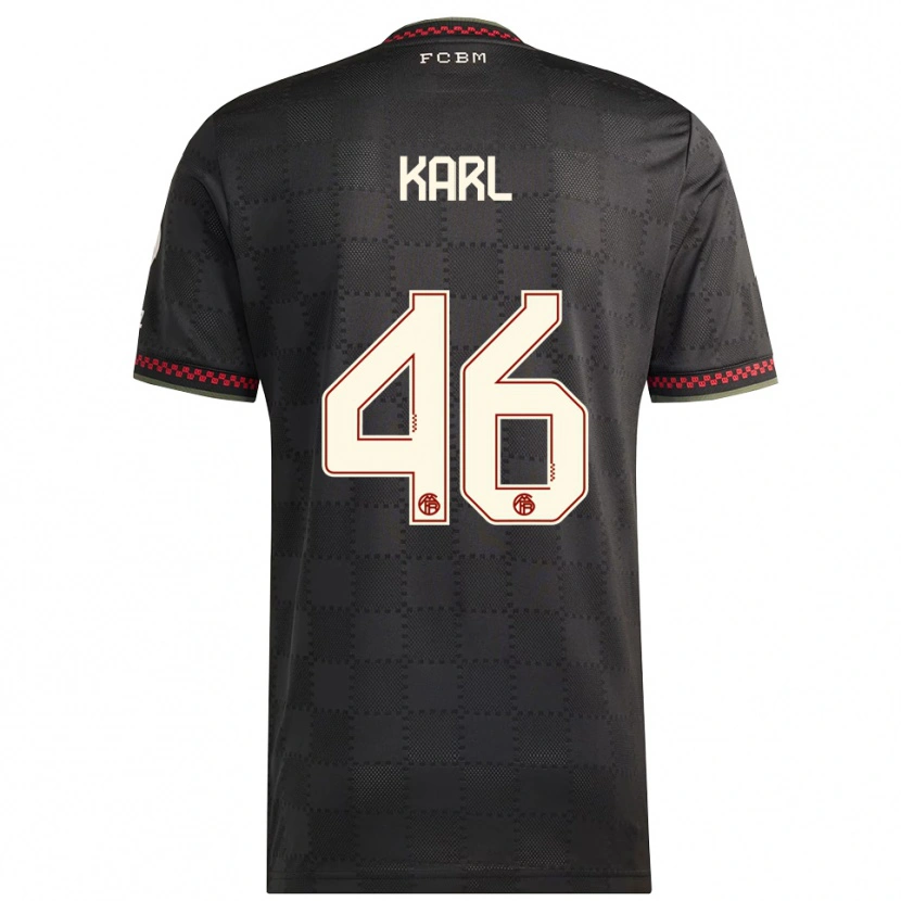 Danxen Herren Lennart Karl #46 Schwarz Weiß Ausweichtrikot Trikot 2025/26 T-Shirt