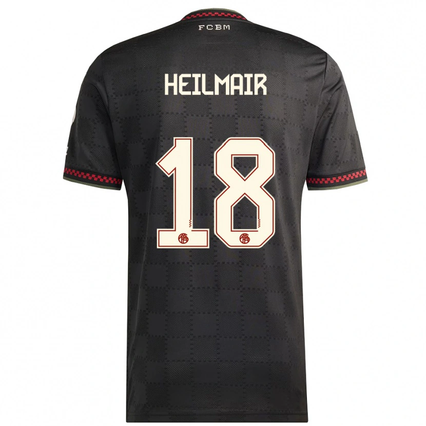 Danxen Herren Hannes Heilmair #18 Schwarz Weiß Ausweichtrikot Trikot 2025/26 T-Shirt