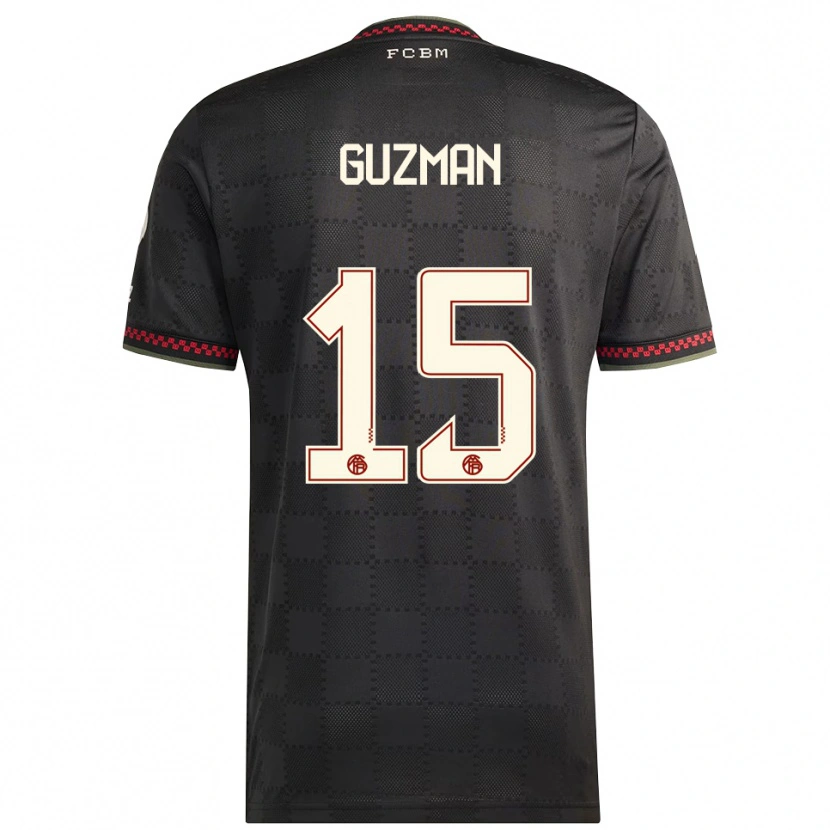 Danxen Herren Ana María Guzmán #15 Schwarz Weiß Ausweichtrikot Trikot 2025/26 T-Shirt