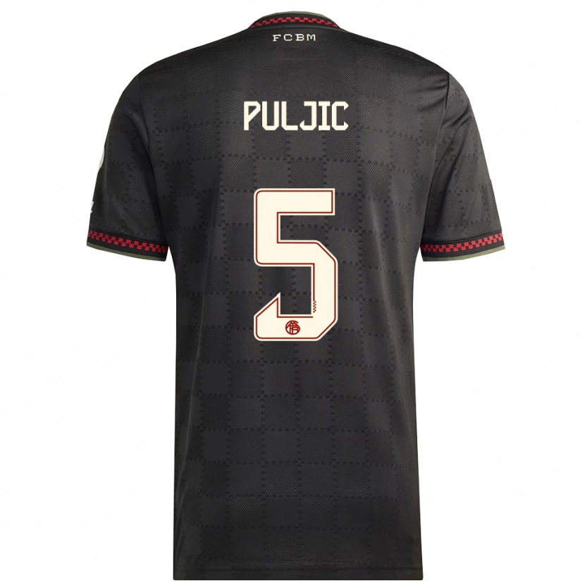 Danxen Herren Ljubo Puljic #5 Schwarz Weiß Ausweichtrikot Trikot 2025/26 T-Shirt