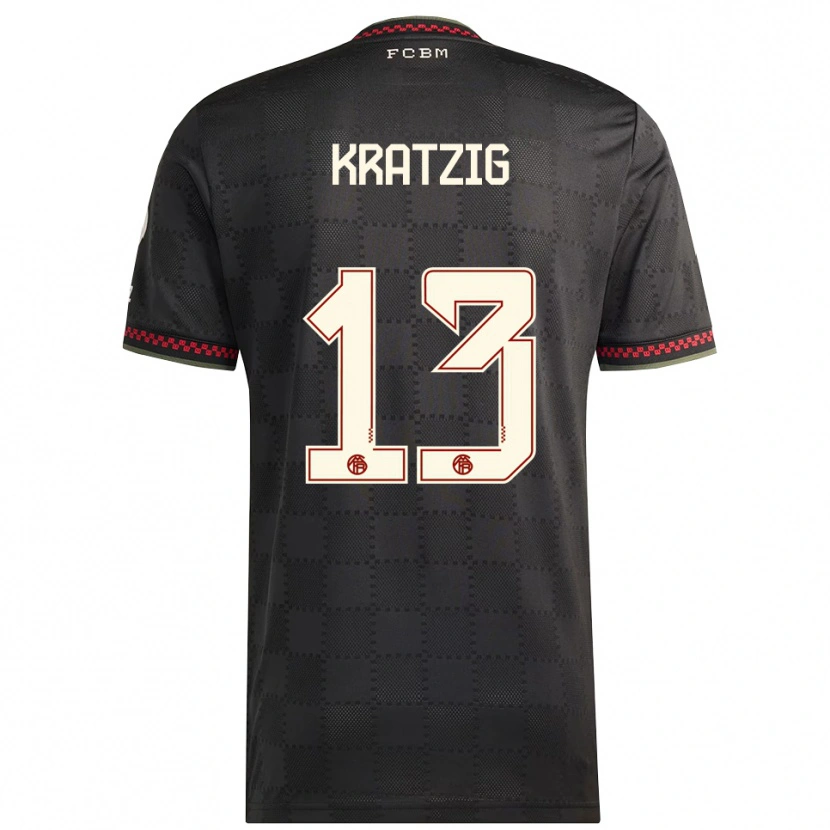 Danxen Herren Frans Kratzig #13 Schwarz Weiß Ausweichtrikot Trikot 2025/26 T-Shirt