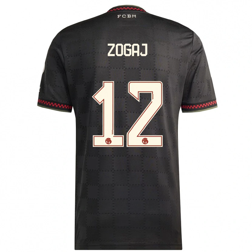 Danxen Herren Nderim Zogaj #12 Schwarz Weiß Ausweichtrikot Trikot 2025/26 T-Shirt