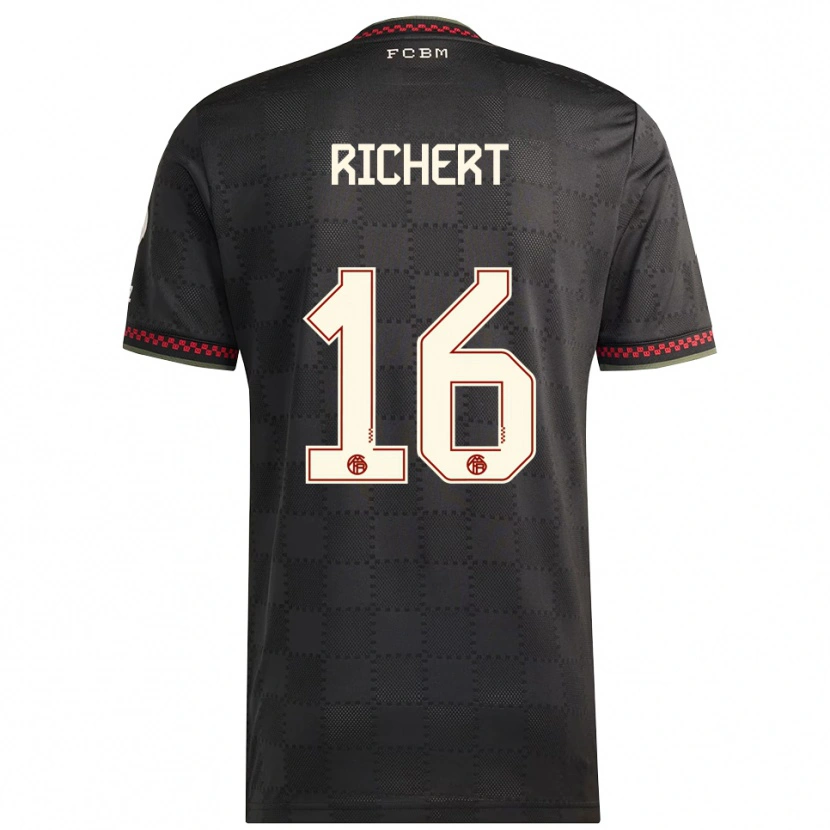 Danxen Herren Leonhard Richert #16 Schwarz Weiß Ausweichtrikot Trikot 2025/26 T-Shirt