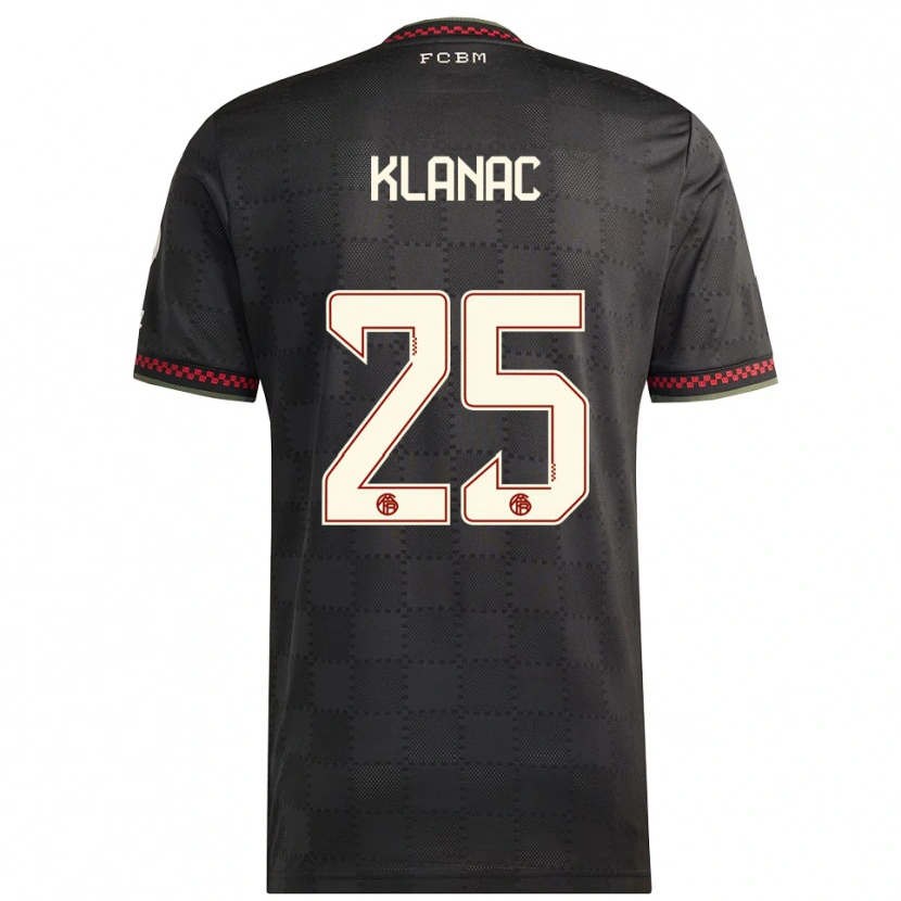 Danxen Herren Luka Klanac #25 Schwarz Weiß Ausweichtrikot Trikot 2025/26 T-Shirt