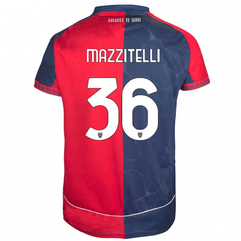 Danxen Damen Luca Mazzitelli #36 Rot Marineblau Heimtrikot Trikot 2025/26 T-Shirt