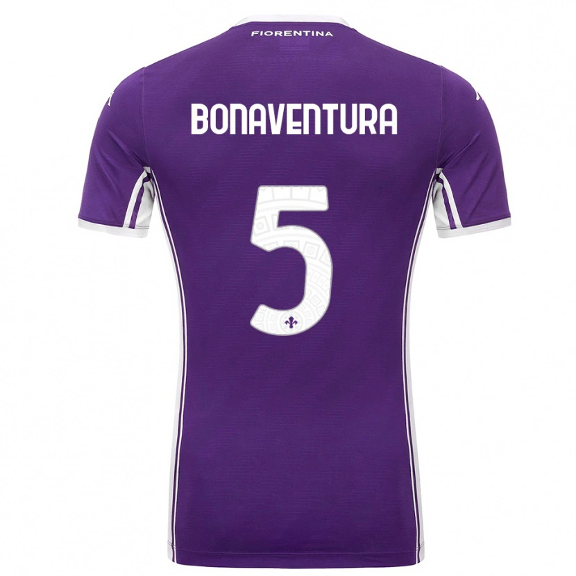 Danxen Damen Giacomo Bonaventura #5 Lila Weiß Heimtrikot Trikot 2025/26 T-Shirt