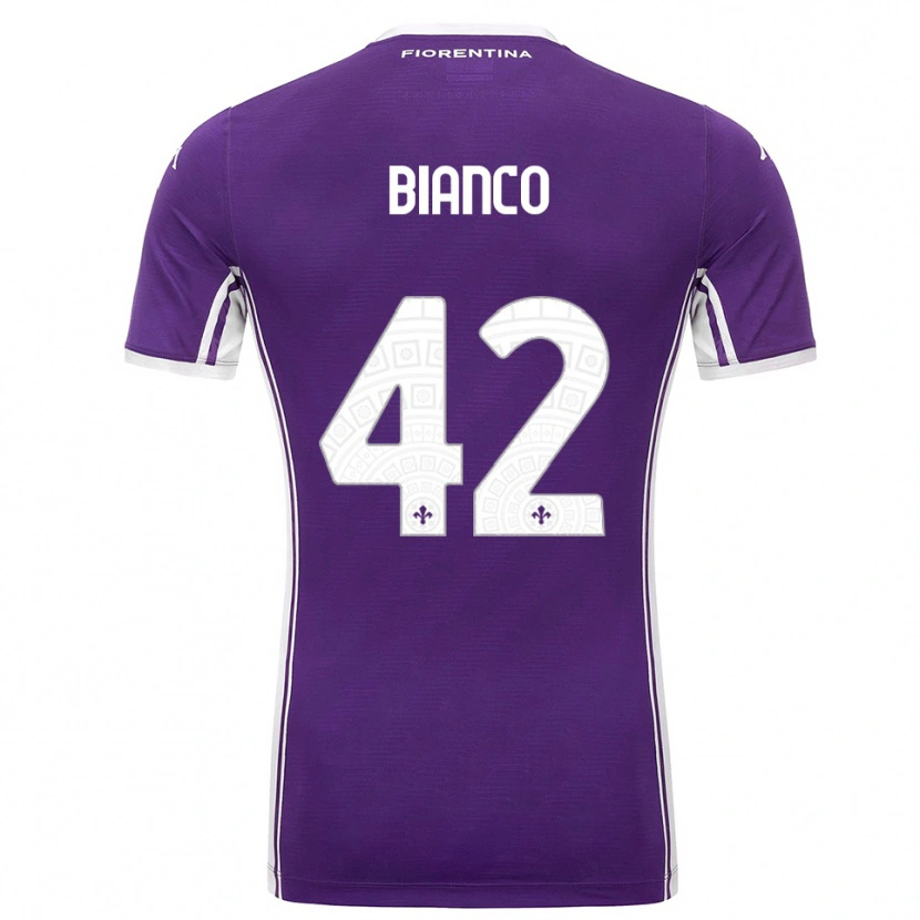 Danxen Damen Alessandro Bianco #42 Lila Weiß Heimtrikot Trikot 2025/26 T-Shirt