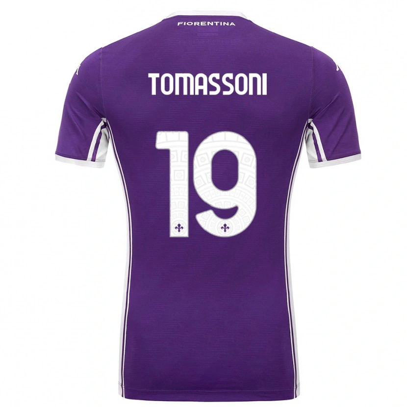Danxen Damen Emma Tomassoni #19 Lila Weiß Heimtrikot Trikot 2025/26 T-Shirt