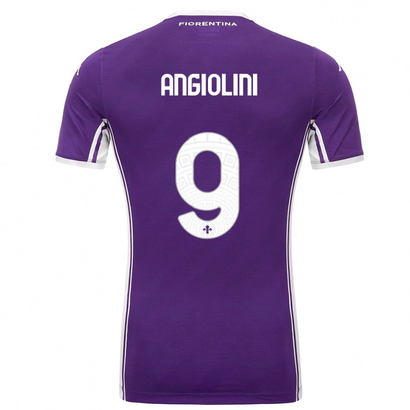 Danxen Damen Gianmarco Angiolini #9 Lila Weiß Heimtrikot Trikot 2025/26 T-Shirt