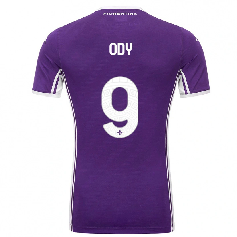Danxen Damen Edwin Ody #9 Lila Weiß Heimtrikot Trikot 2025/26 T-Shirt