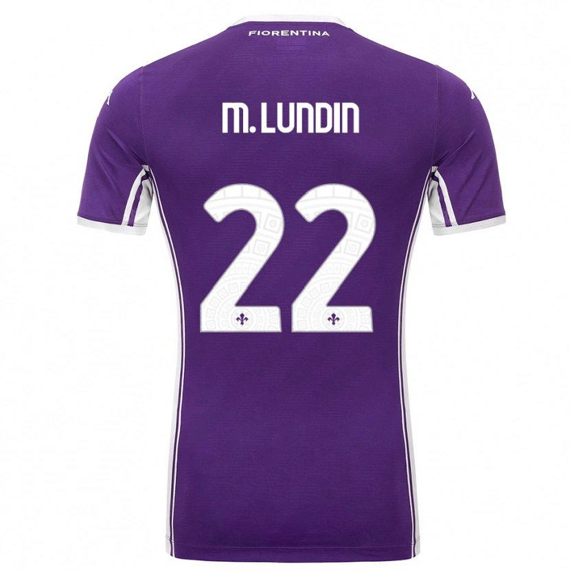 Danxen Damen Karin Maria Lundin #22 Lila Weiß Heimtrikot Trikot 2025/26 T-Shirt